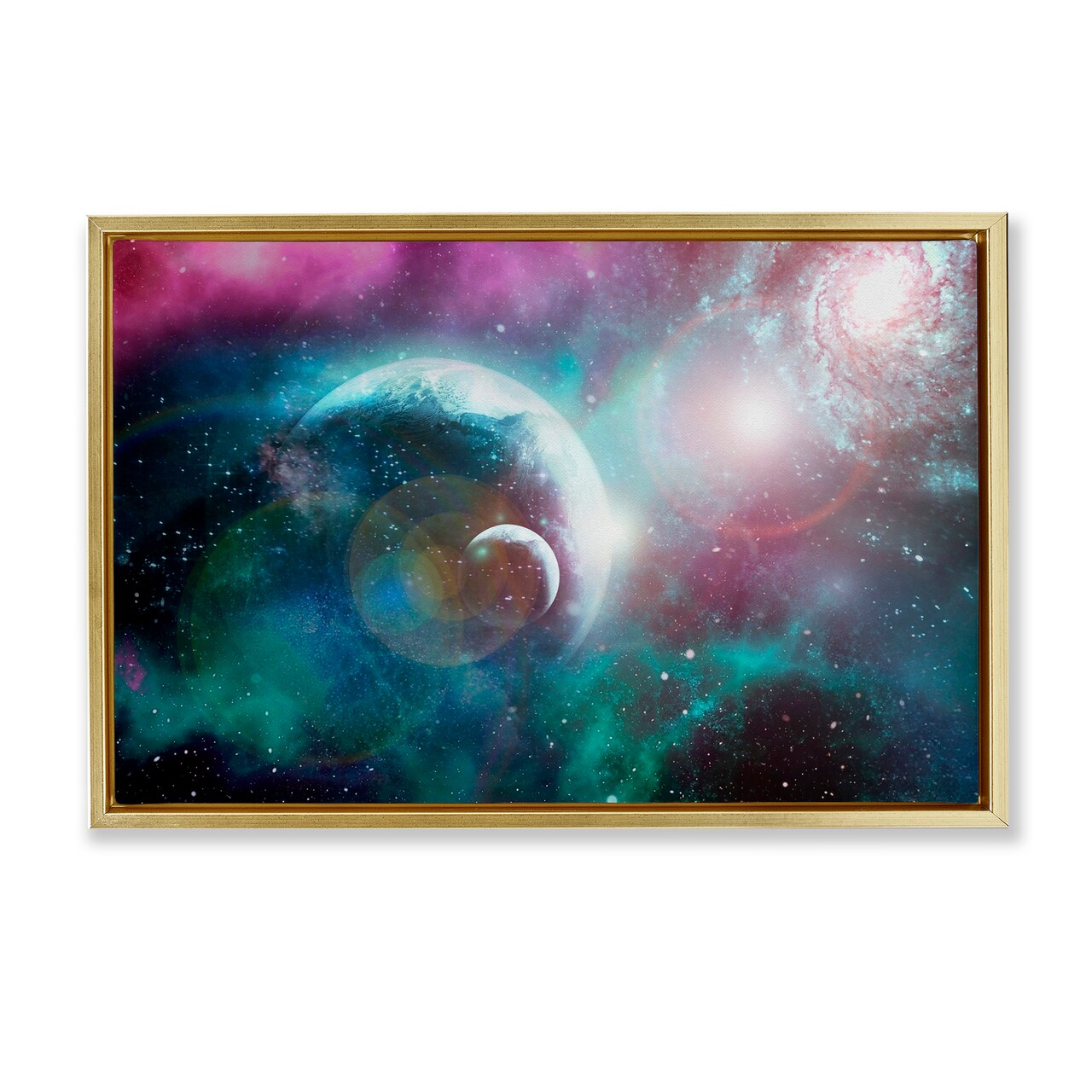 Stupell Industries Eclipsing Cosmos Planets Floating Frame, design by Ali Chris